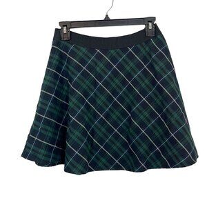 Urban Outfitters BDG Green Navy Tartan Plaid Skater Skirt Academia Fall Size 10